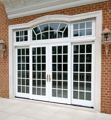 Siddhi Galvalume Steel Entrance Door - Classic Double Glass French Patio Door